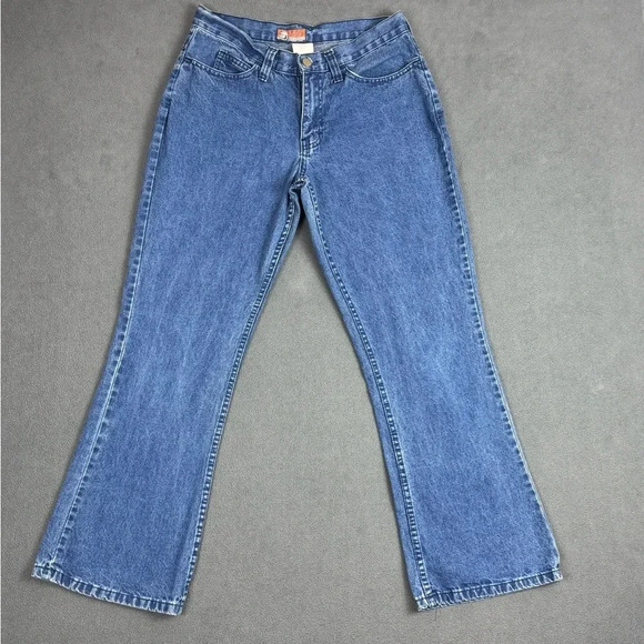 VTG Bulldog Guaranteed Tough Womens Denim Jeans SZ: 9/10 Actual 26X28 Y2K - Picture 1 of 12